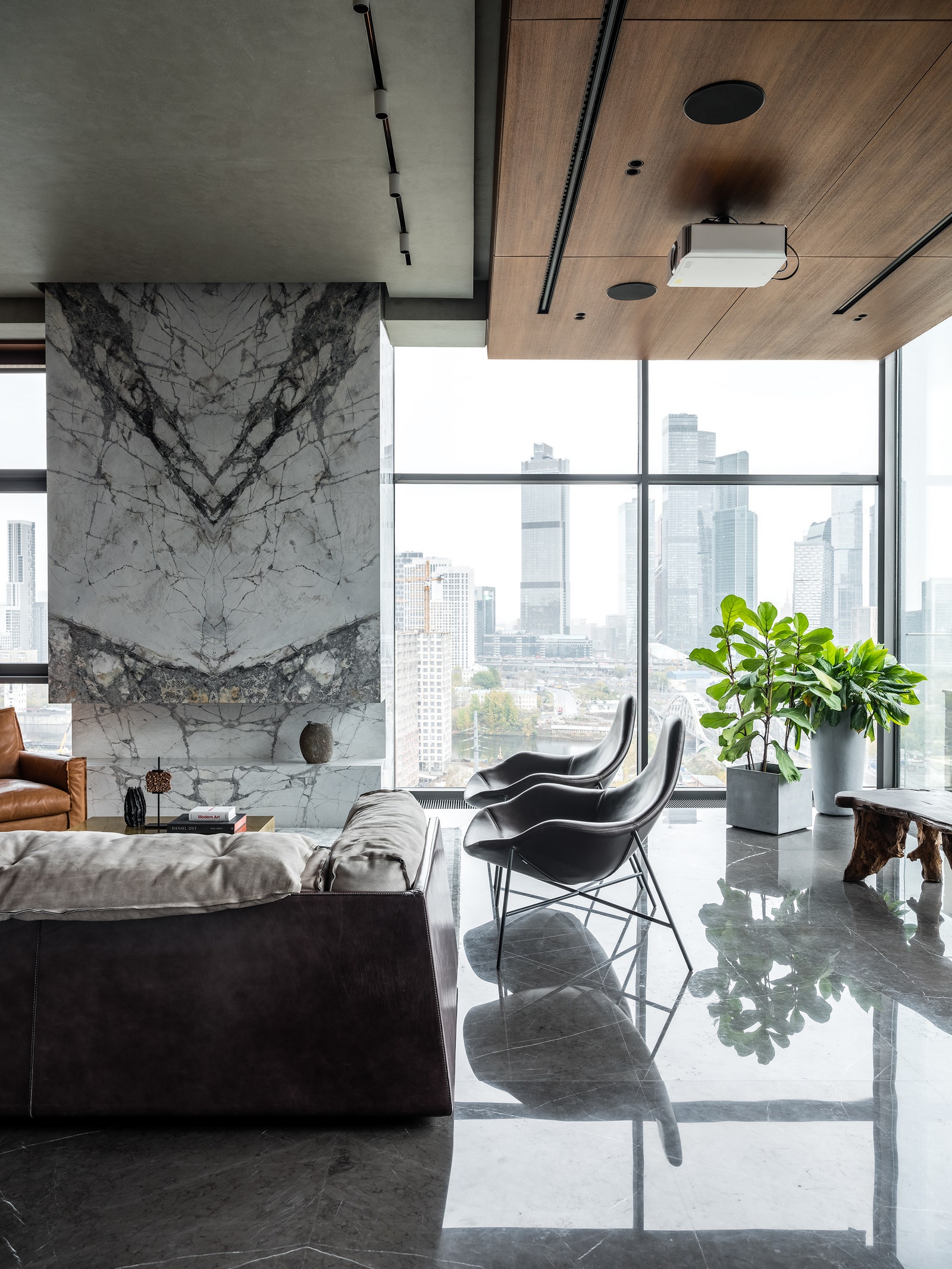 莫斯科160㎡带全景窗公寓设计丨俄罗斯莫斯科丨设计师 Евгения Дьяконова-14