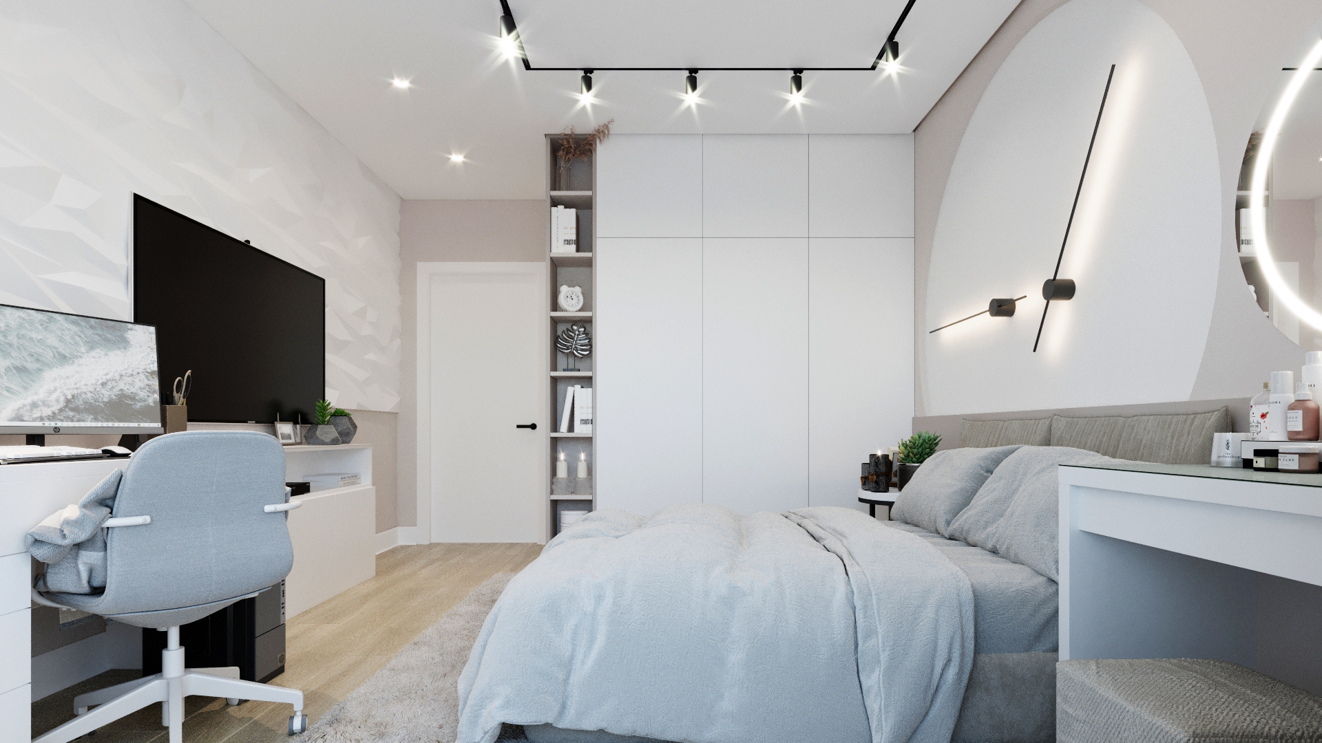 Interior design children's room for teenage girl-3