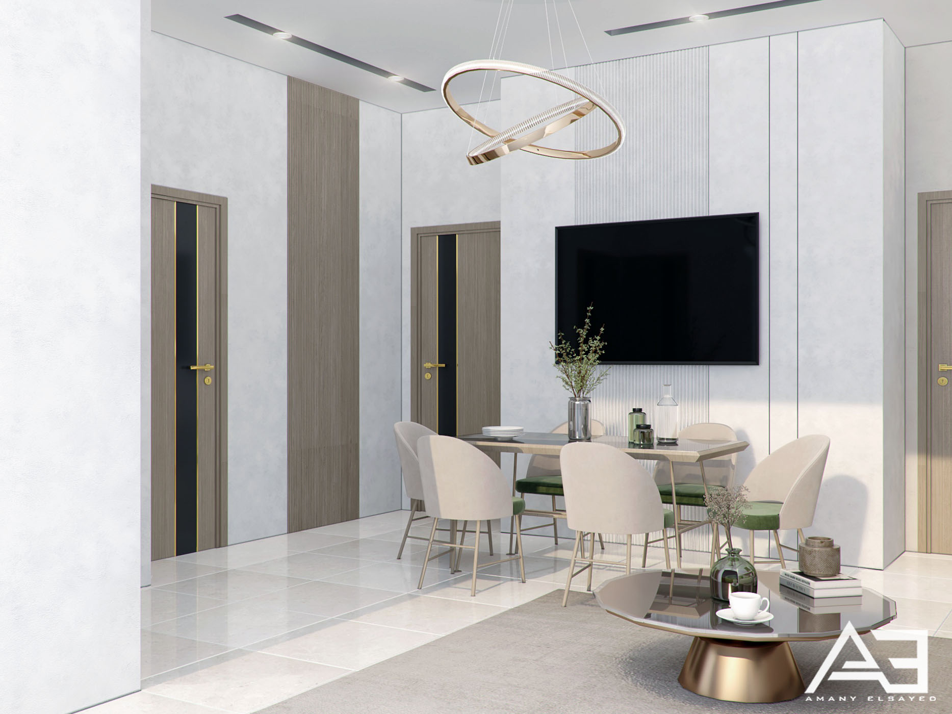 带卫生间的客厅丨沙特阿拉伯丨AMANY ELSAYED-6