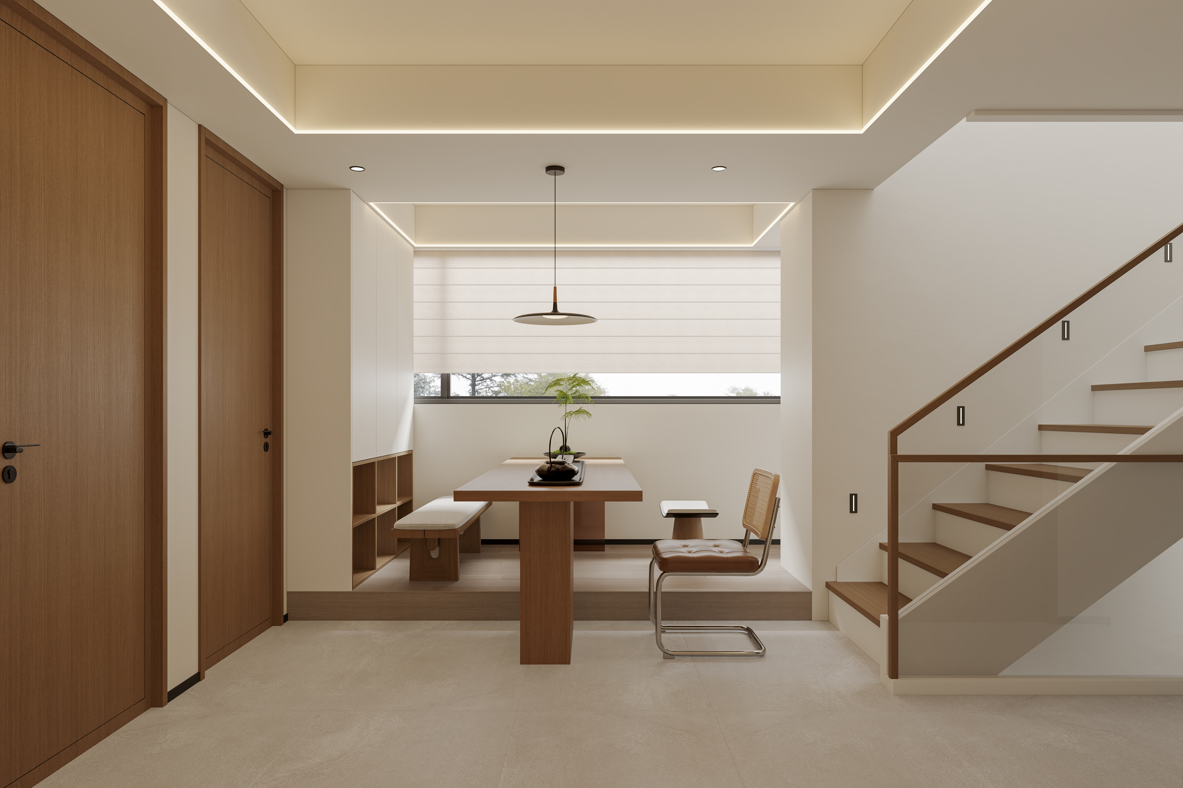 绘感视觉设计——现代简约客餐厅叠墅案例-7