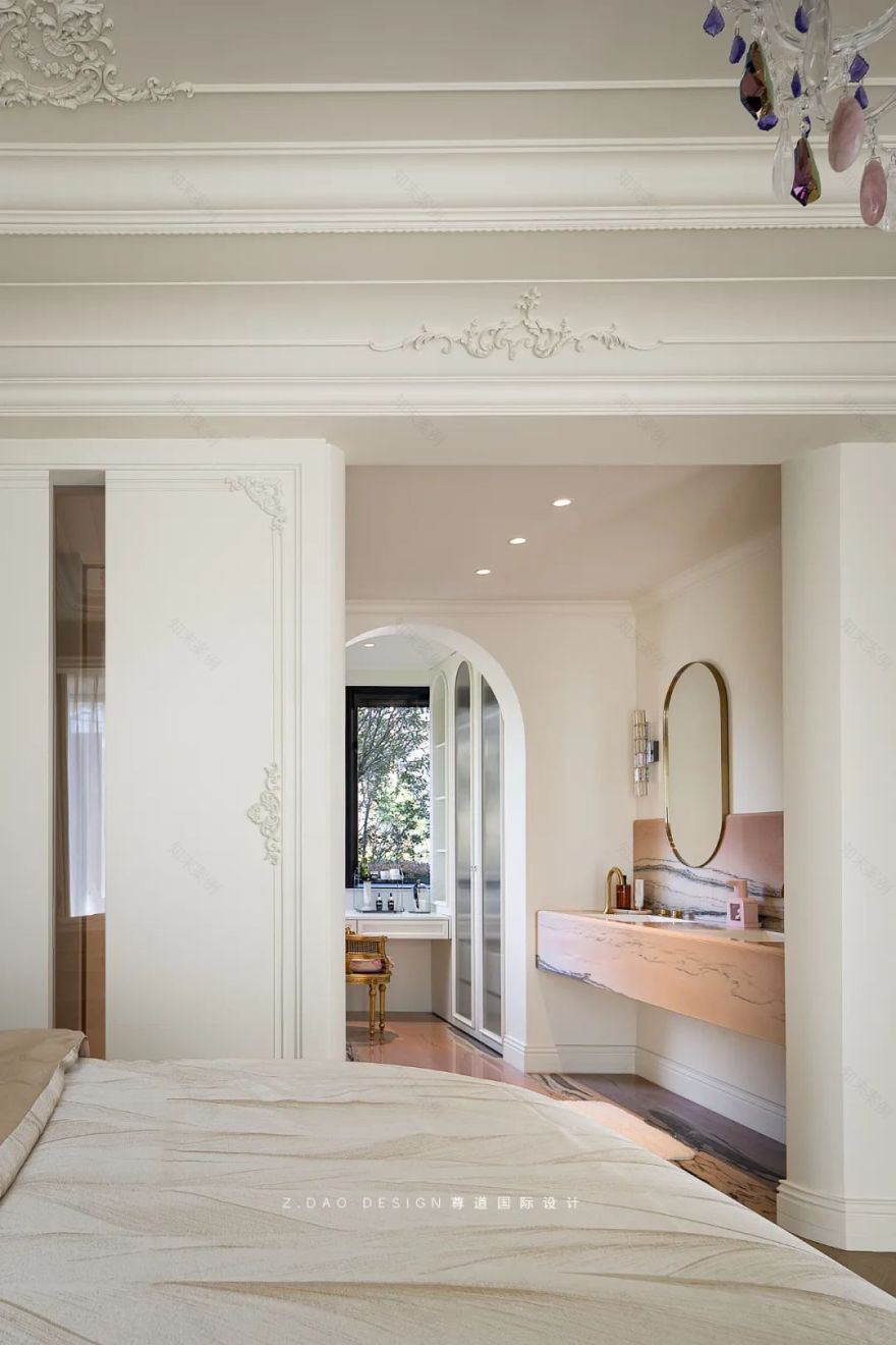 合肥『国贸天成』360㎡奶油法式风叠墅丨尊道国际设计-50