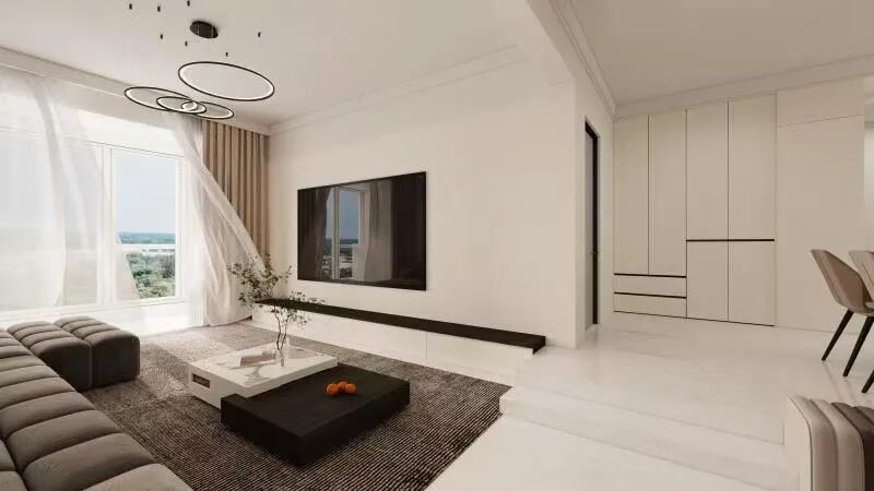 福成二期|120㎡现代简约风案例-23