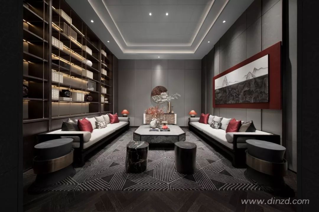 天津津门大院售楼处 | 古韵墨色与现代材质的完美融合-53
