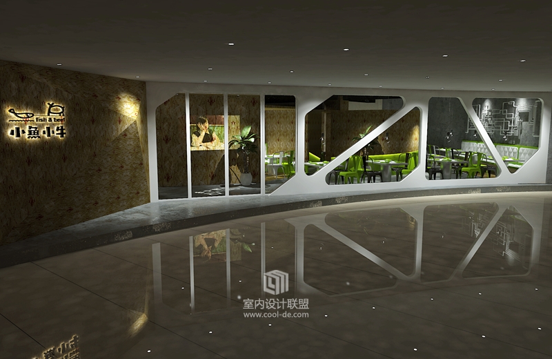主题餐厅设计-福州小鱼小牛主题餐厅设计-5