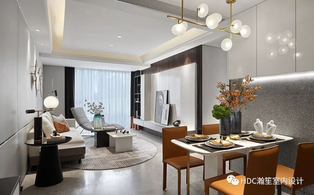 金为·铂鹭风华 A4 户型 | 85㎡现代橙色家居,尽显温暖与优雅-13