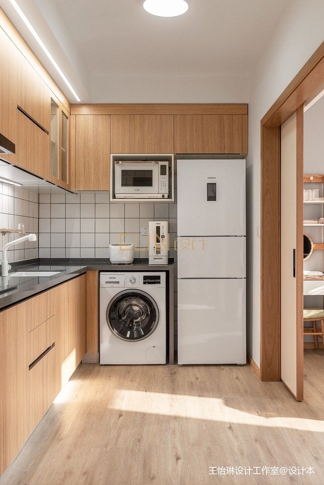 25万元一居45平米装修案例·效果图  日式原木住宅丨ELIN設計-16