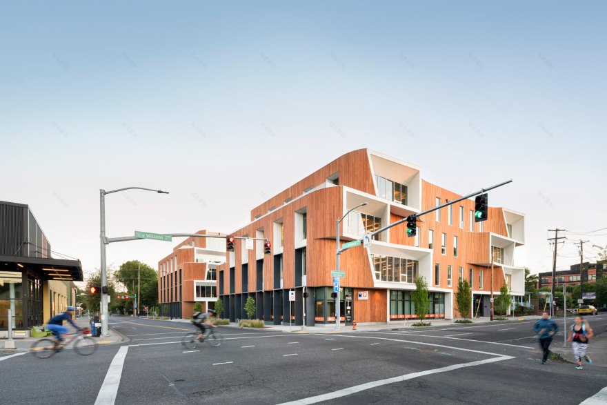 Holst Architecture wraps curvaceous facades of Portland office buildings in cedar-18