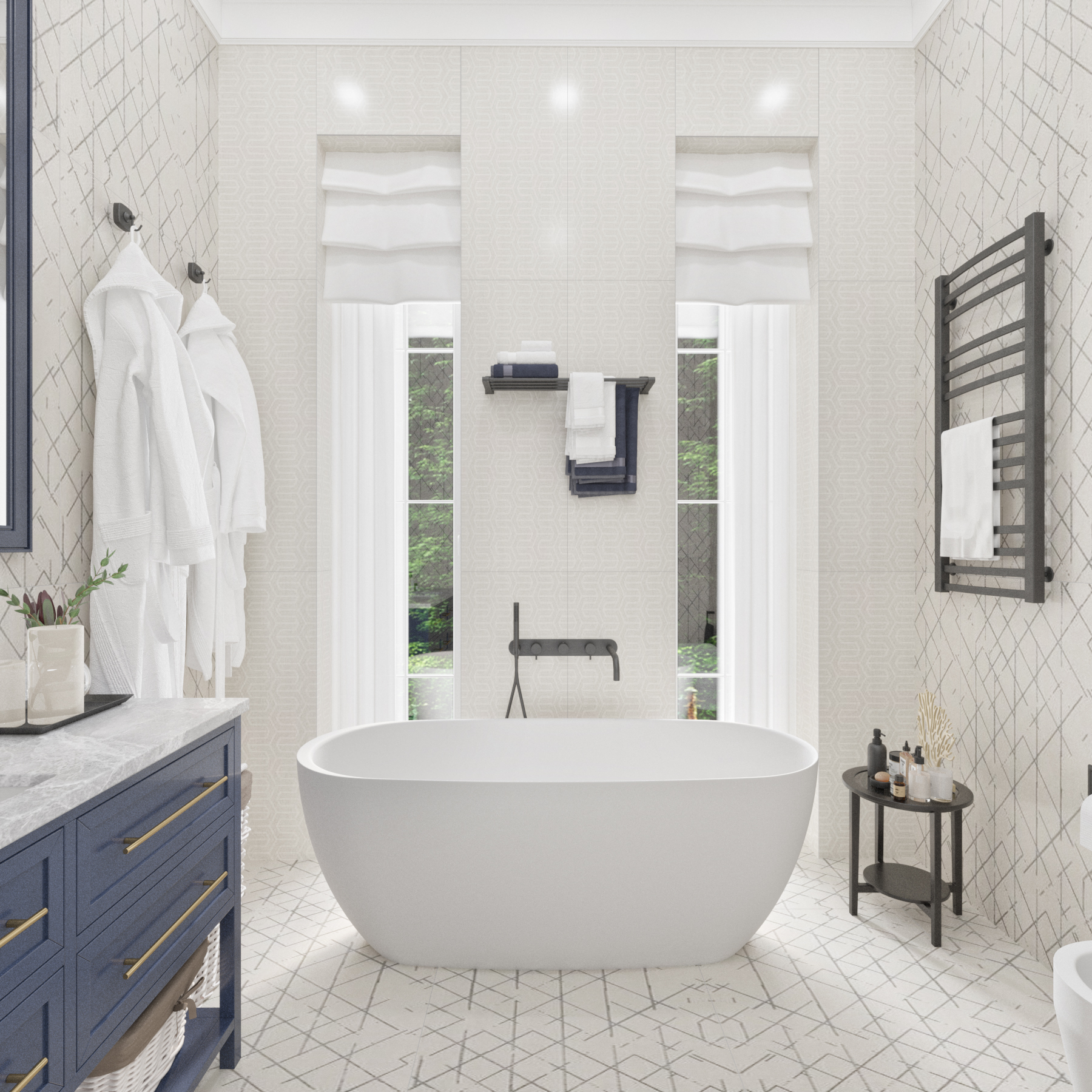 Design project of a bathroom in a private house-2