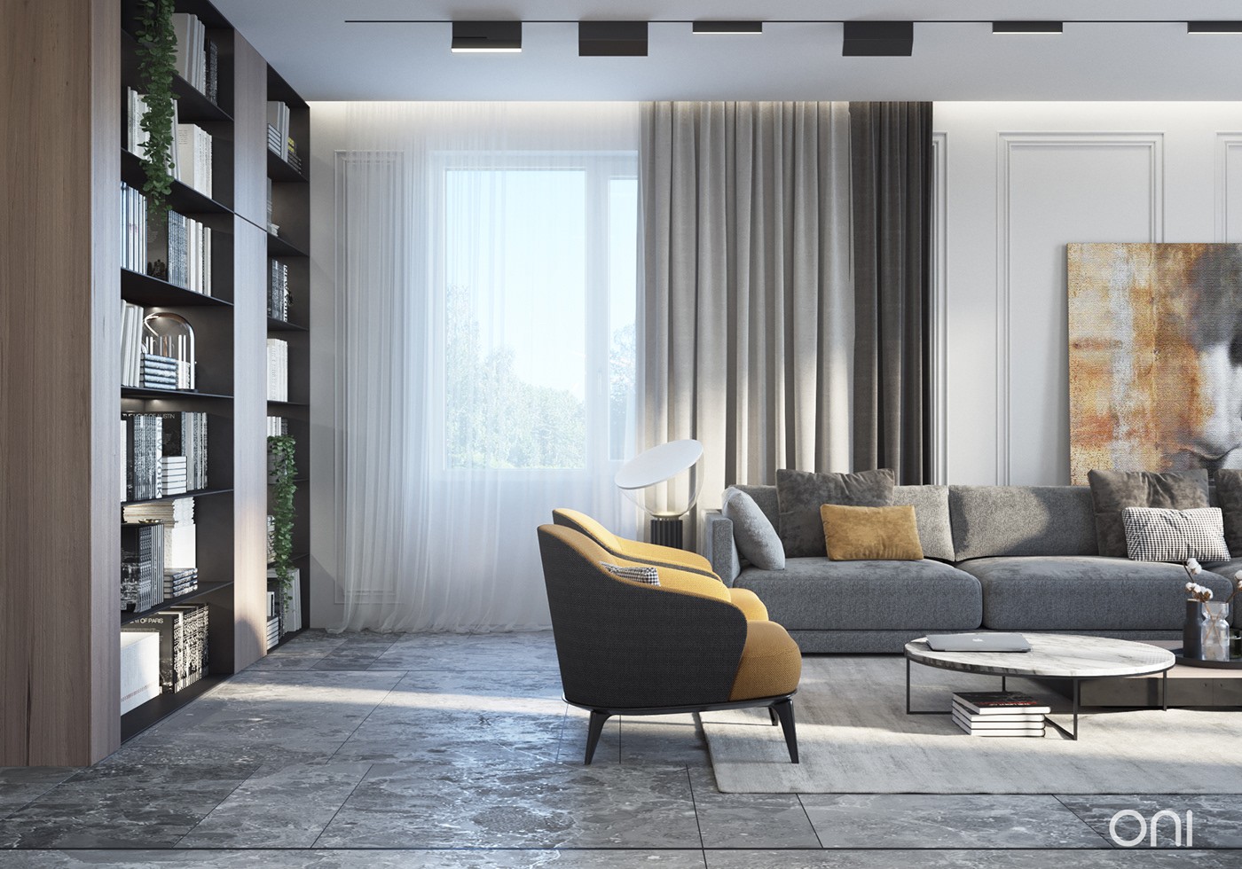 莫斯科高级灰家庭住宅-3