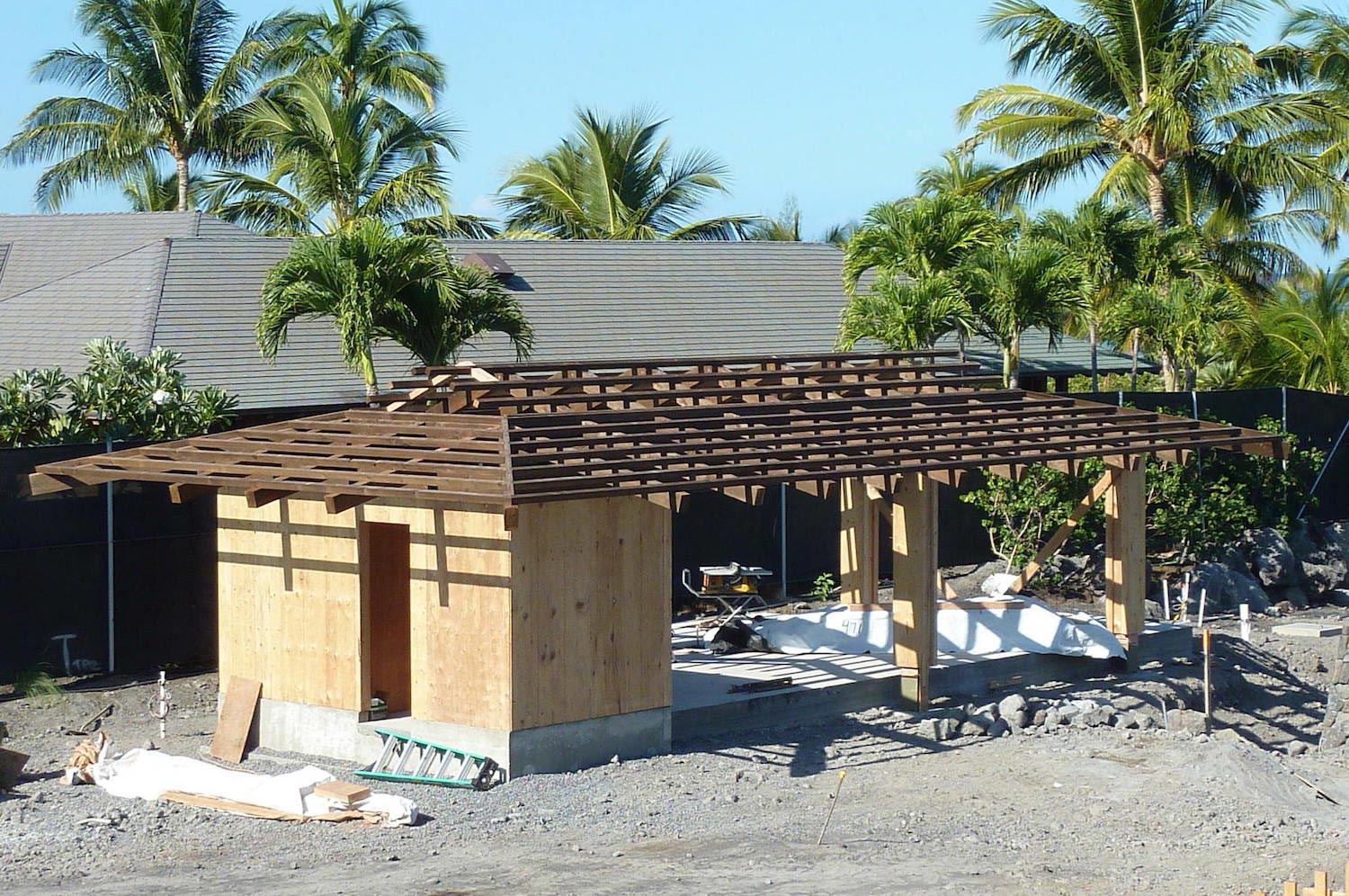 夏威夷热带景观中的波利尼西亚风格住宅-13