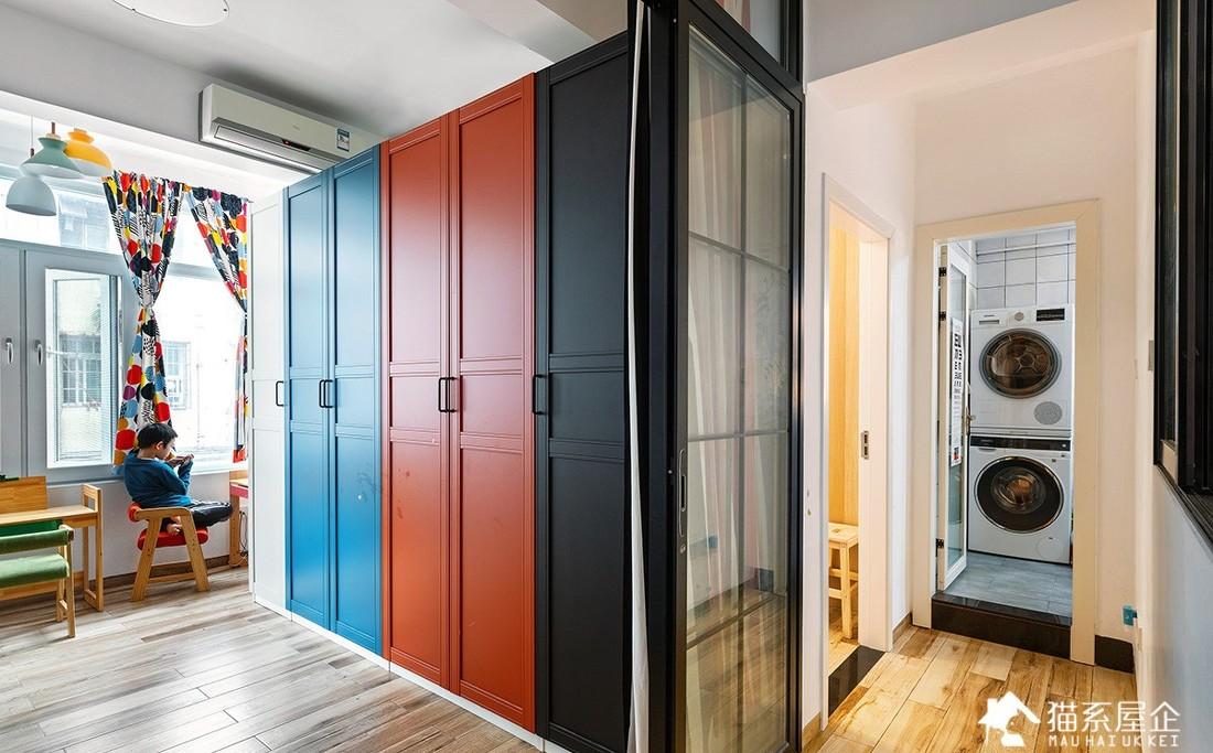 55㎡“猫系屋企”变身二宝家庭乐园，巧改户型实现空间利用最大化-43