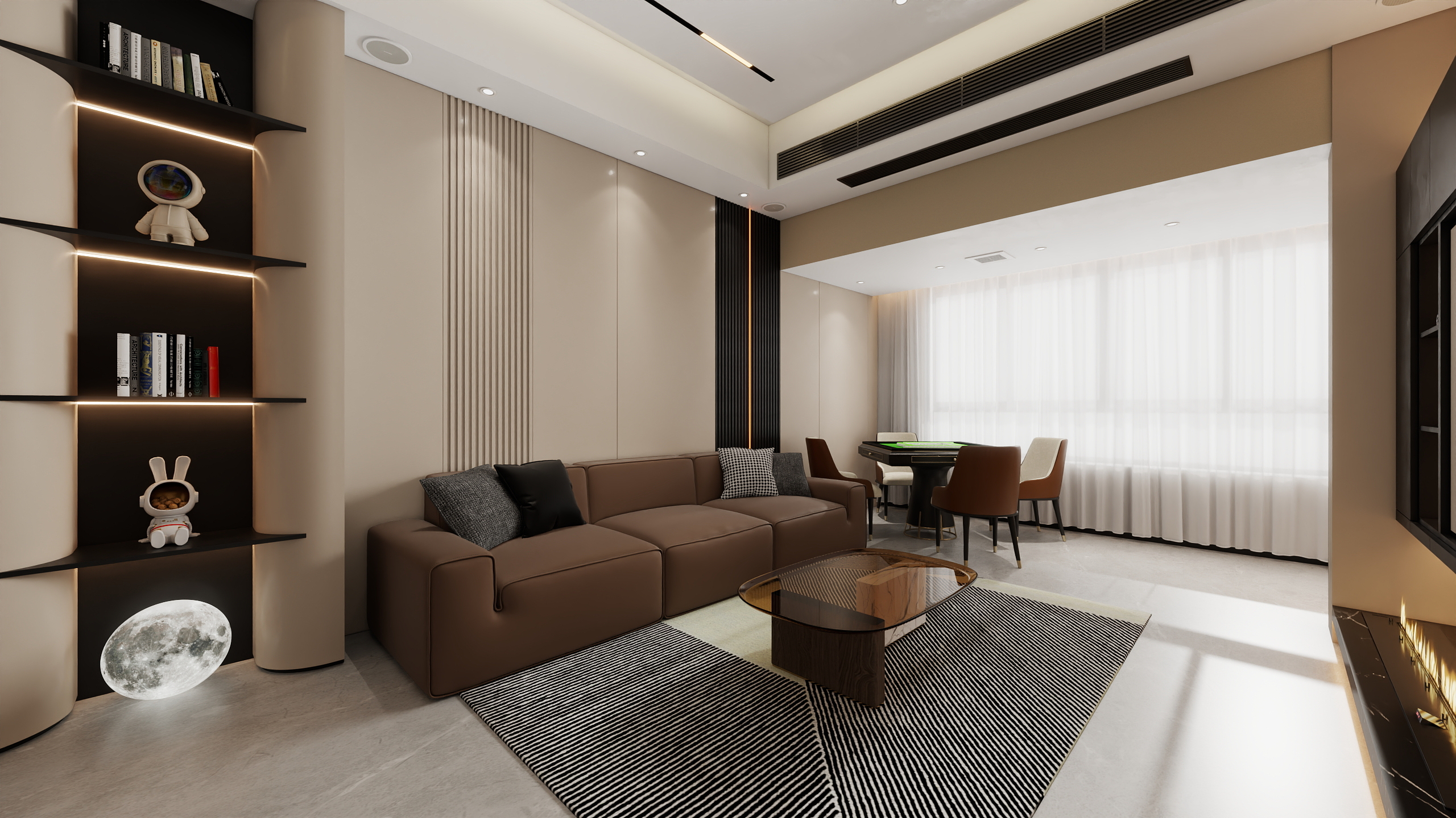 四川岳池御龙湾（214平方意式极简六居室）-8