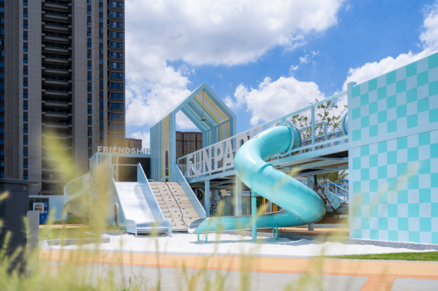 在汽车森林里造一座星空栈道|无锡惠山新城儿童主题公园-34