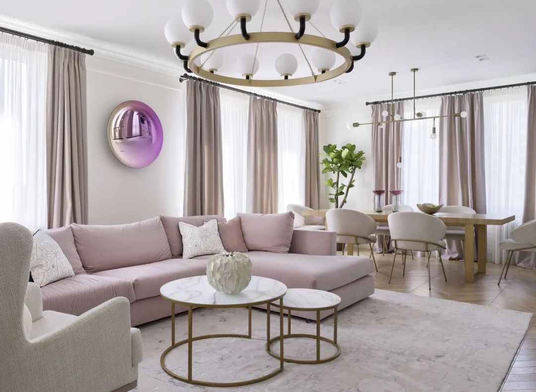 现代 195㎡粉色系法式的居住空间-4