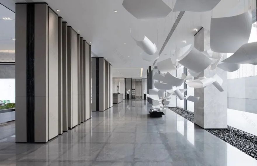 融创南昌·玖玺台销售中心 | 现代简约中的艺术与自然共生-7