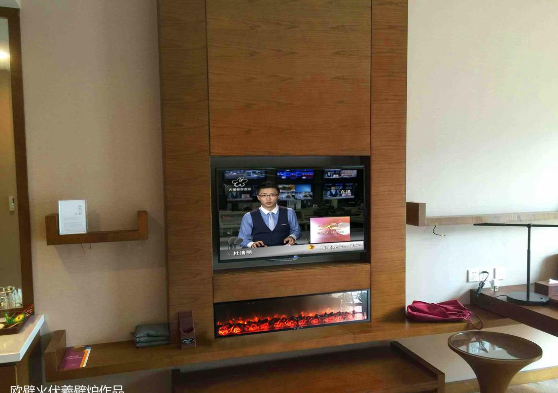 拈花湾酒店壁炉装饰设计效果-4