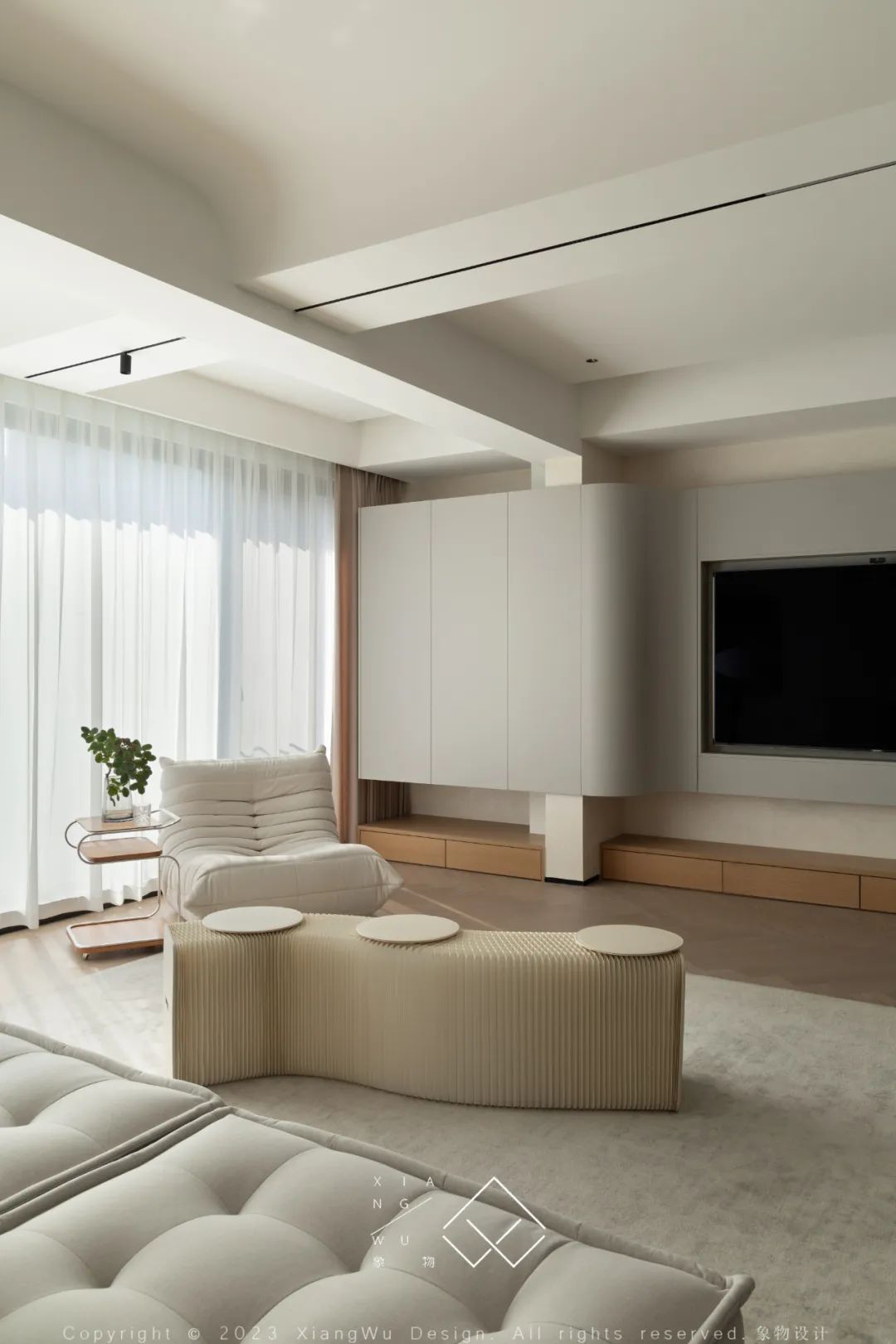 奶油色调的简约诗意空间丨中国常州丨象物设计-41