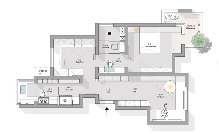 《木构》|日式高级感 MUJI 风单身公寓丨中国上海丨简狄设计事务所-15