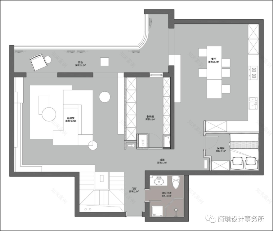 简璞设计 | 天创世缘现代极简空间重构-27