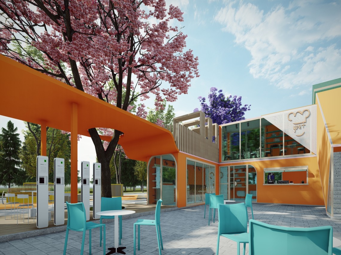 集装箱商业建筑SU模型-2