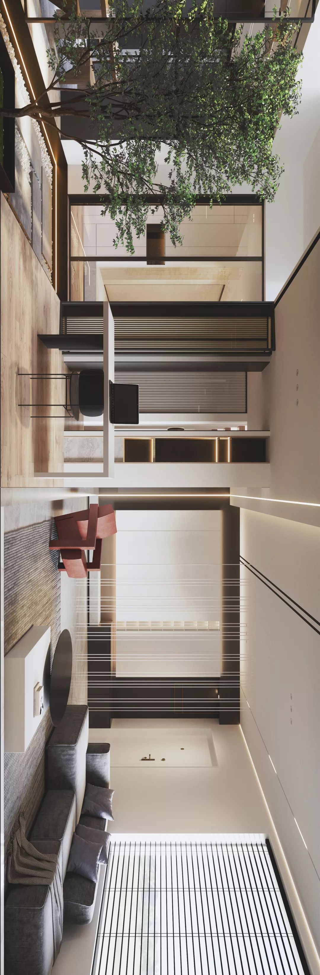 上海融信别墅极致简约设计，原始天井变身为空间亮点-18