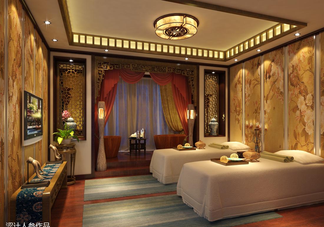 新中式足浴休闲会所设计，古韵与现代的完美融合-2