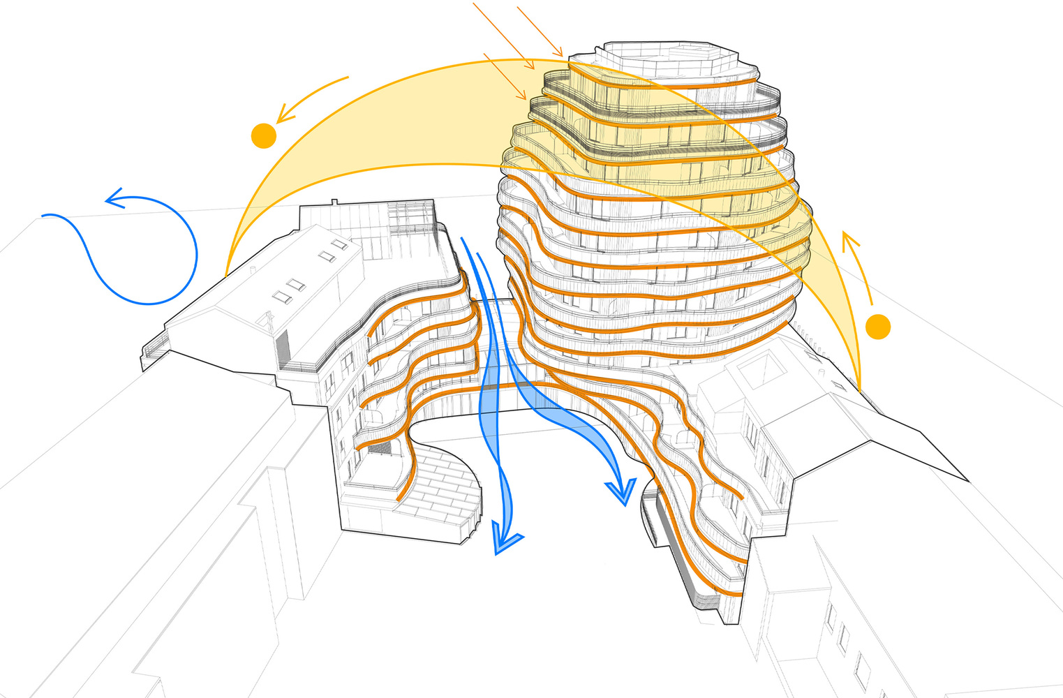 
将绿色和自然光融入集托儿所老年公寓一体的住宅楼设计 - 戈者设计 | 戈者设计-38
