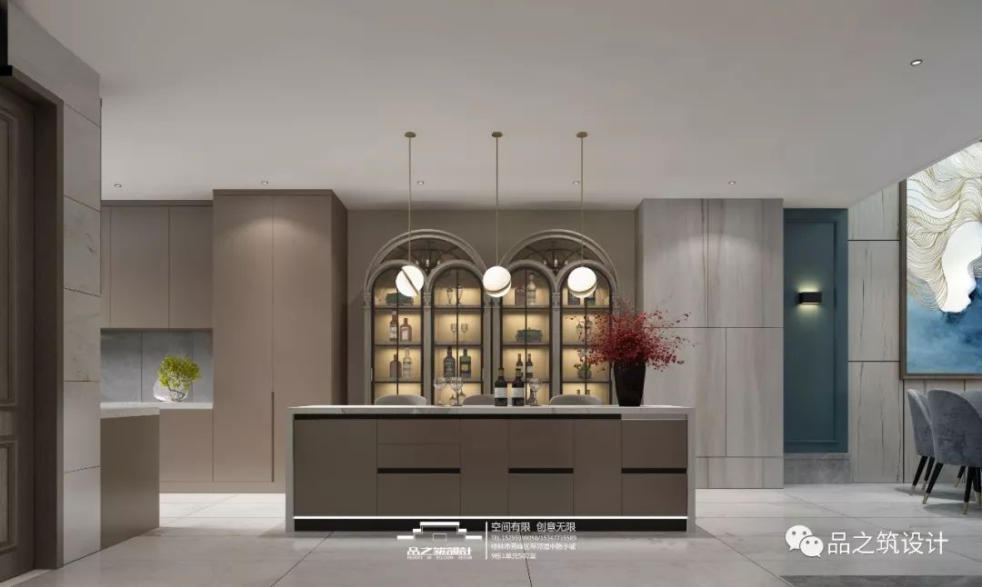 桂林 480㎡别墅空间,简约奢华美式风-6