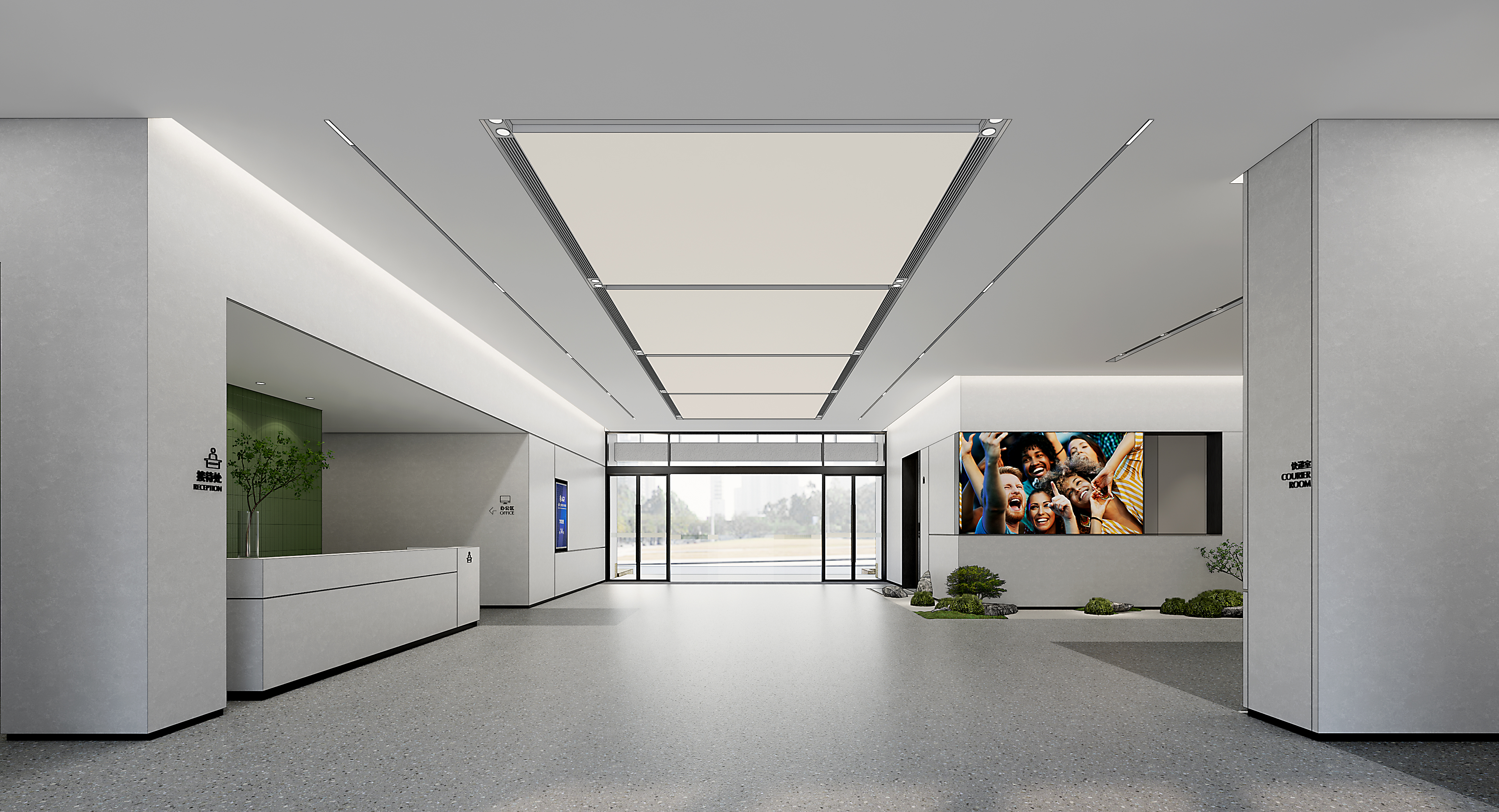 1500 平办公大堂设计-0