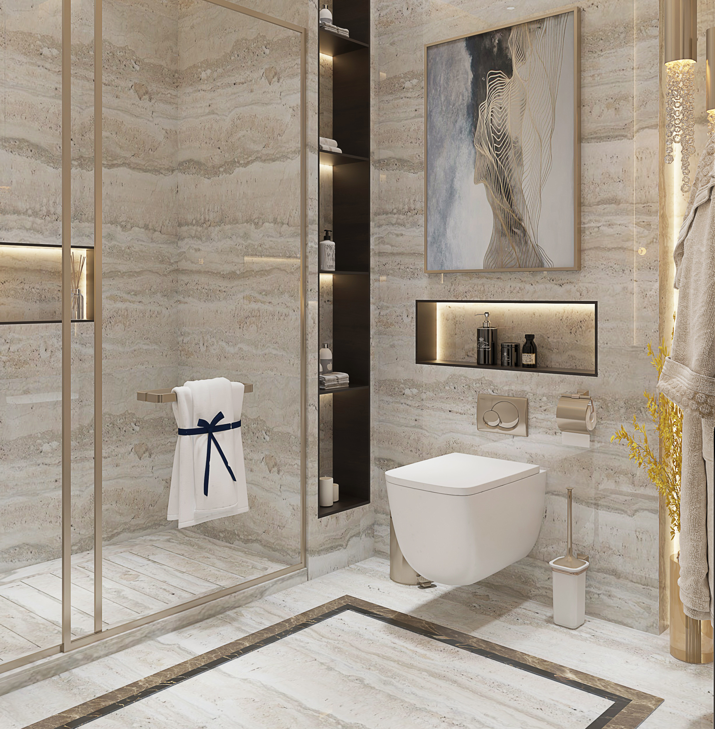 Master Bathroom With Classic Touch-11