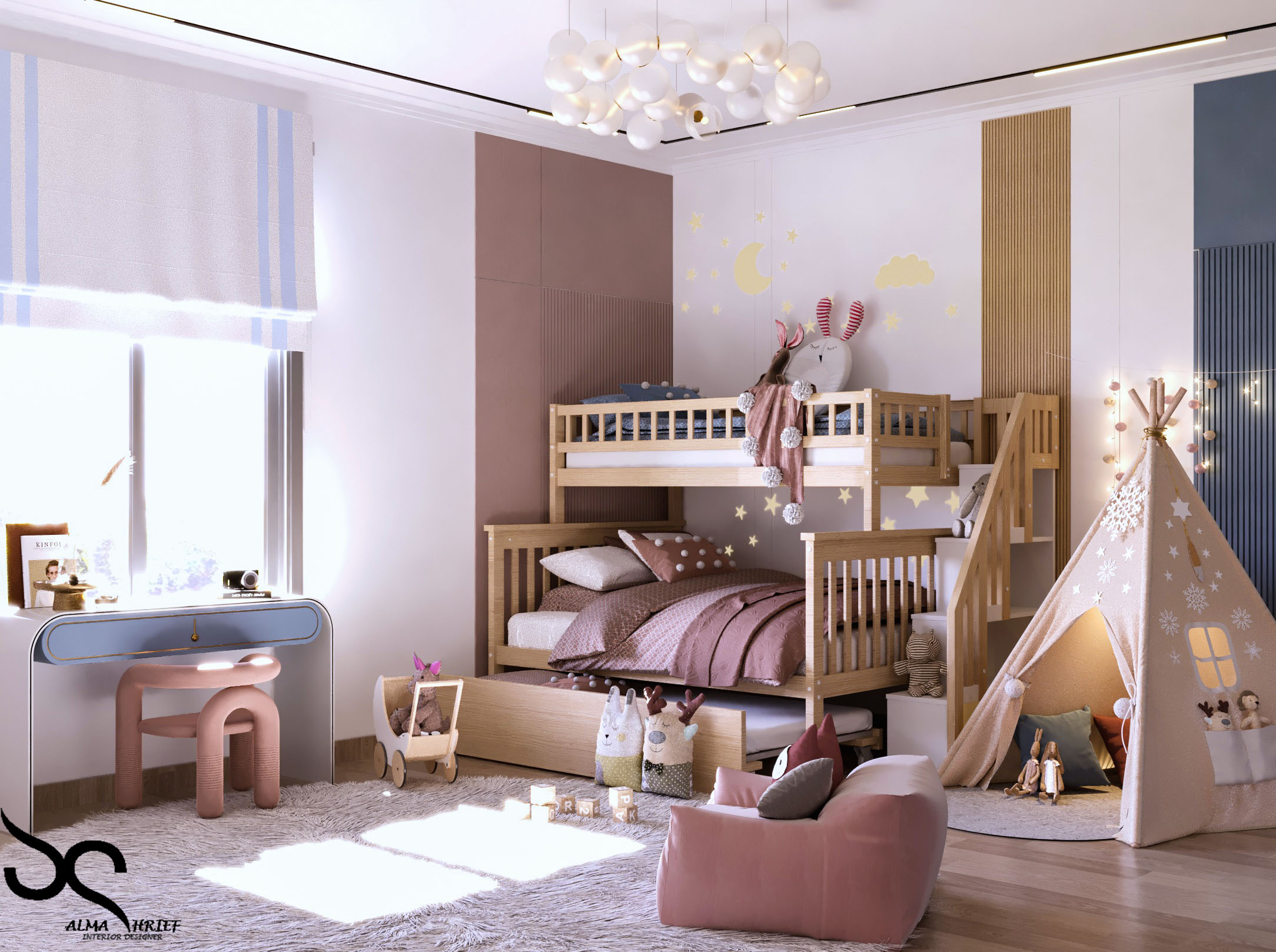 儿童卧室设计丨SALMA SHRIEF-14