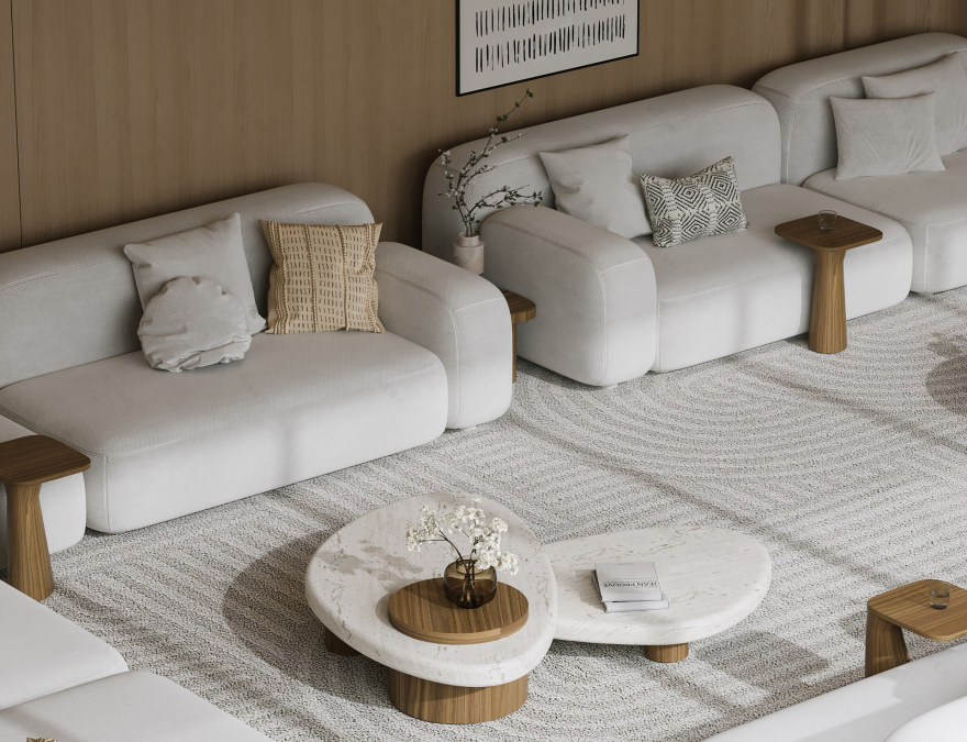 侘寂别墅
注:Wabi Sabi是源自日本美学的概念,一般译为侘寂 ,代表一种接受不完美、欣赏自然与质朴的美学理念 丨Mustafa Adel,EAVE INTERIOS-8