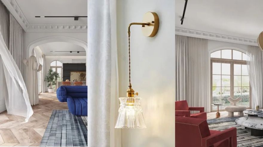 梦回巴黎 | 现代法式住宅设计,拱形门元素增添浪漫气息-18