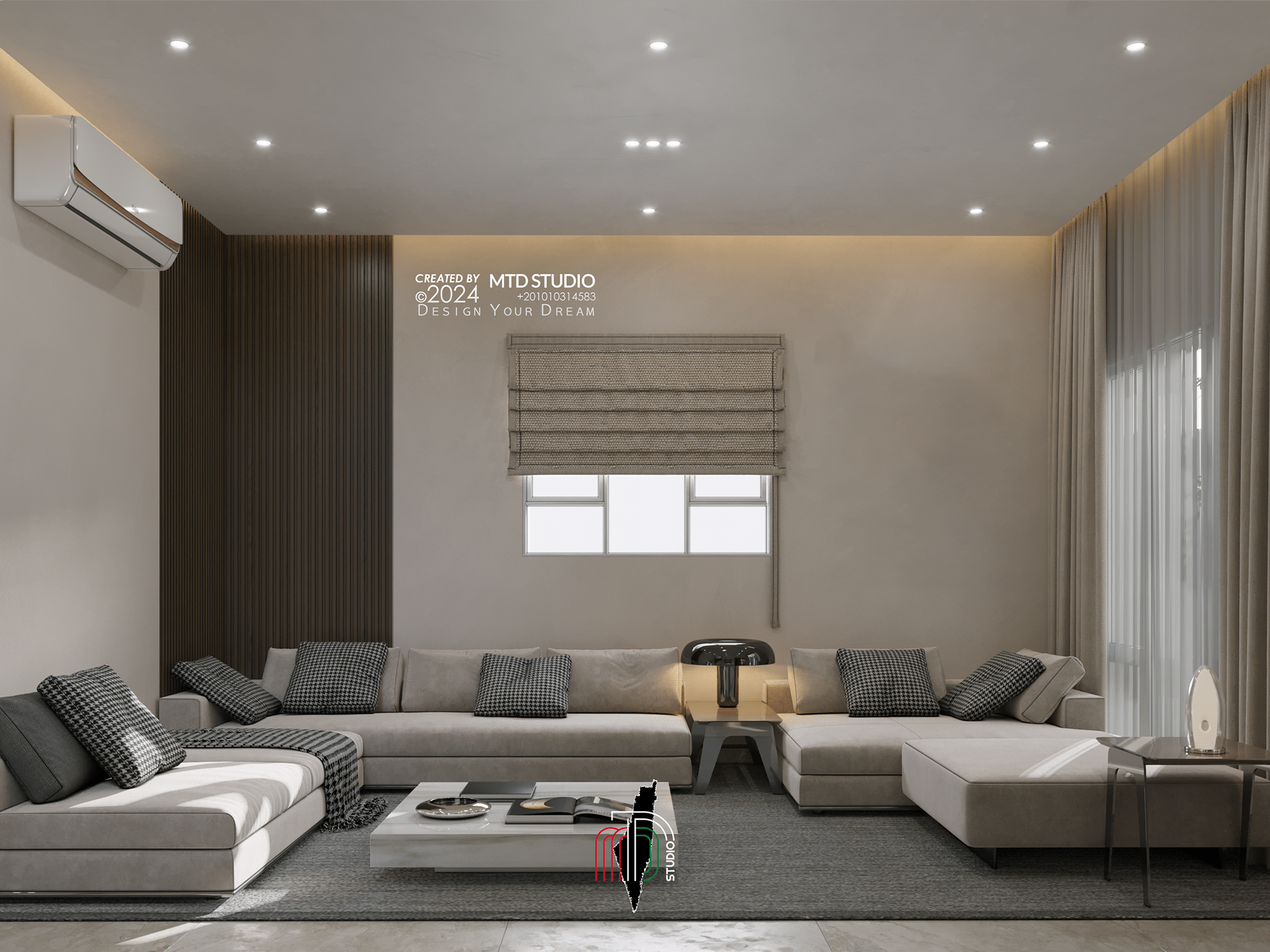 家庭客厅室内设计丨沙特阿拉伯丨MTD Studio-5