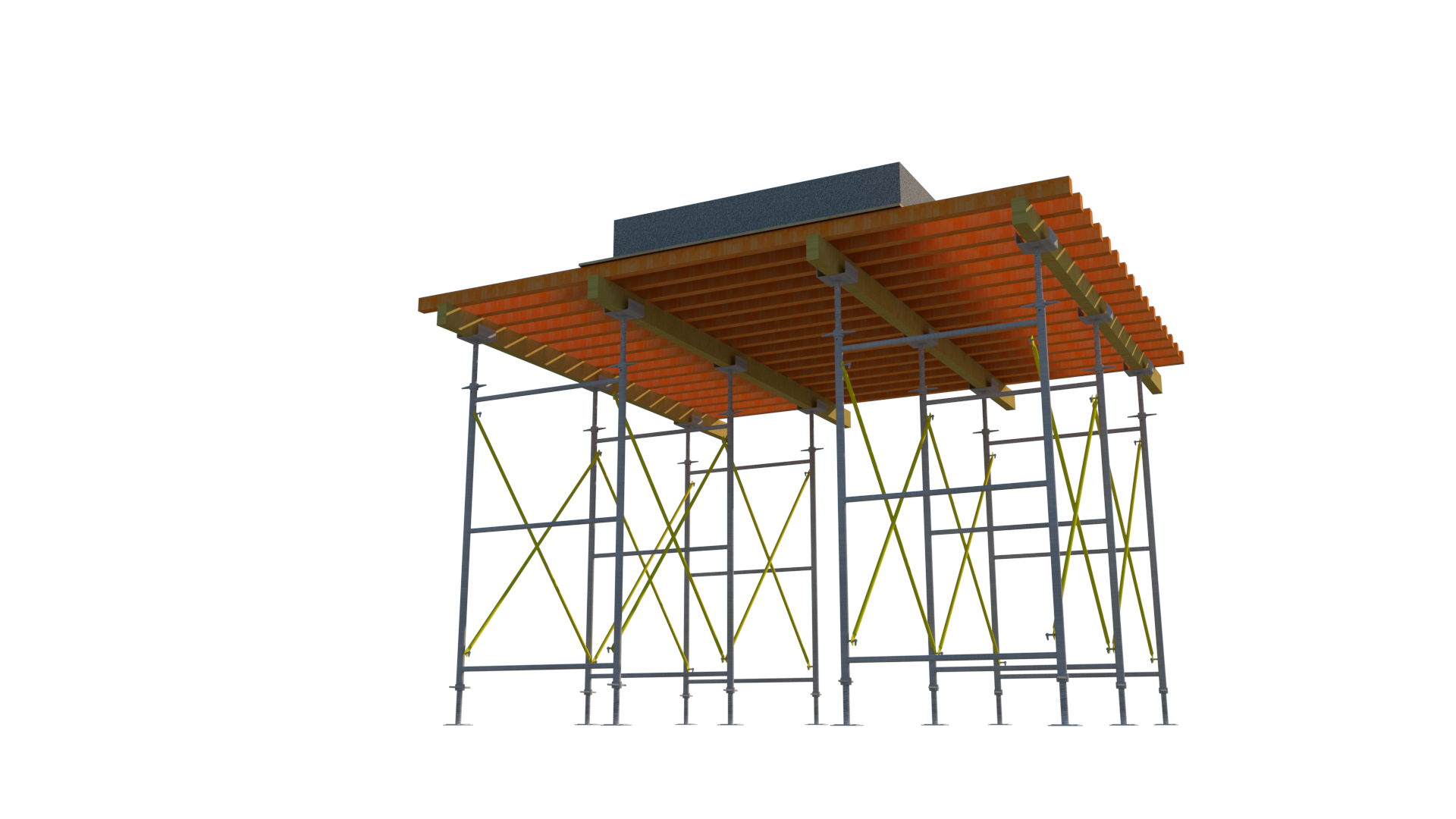Falsework Acrow V-shore Frame and LVL Main & secondary-4