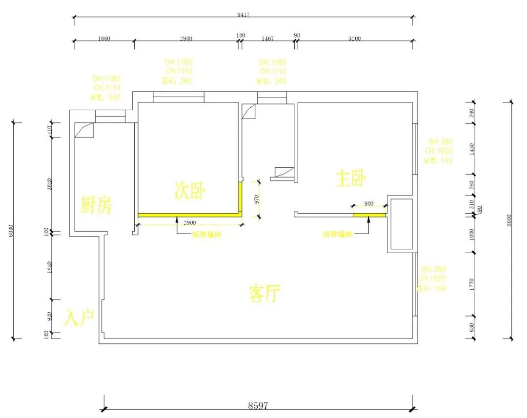 天洋广场|80㎡两居室中古风案例-49