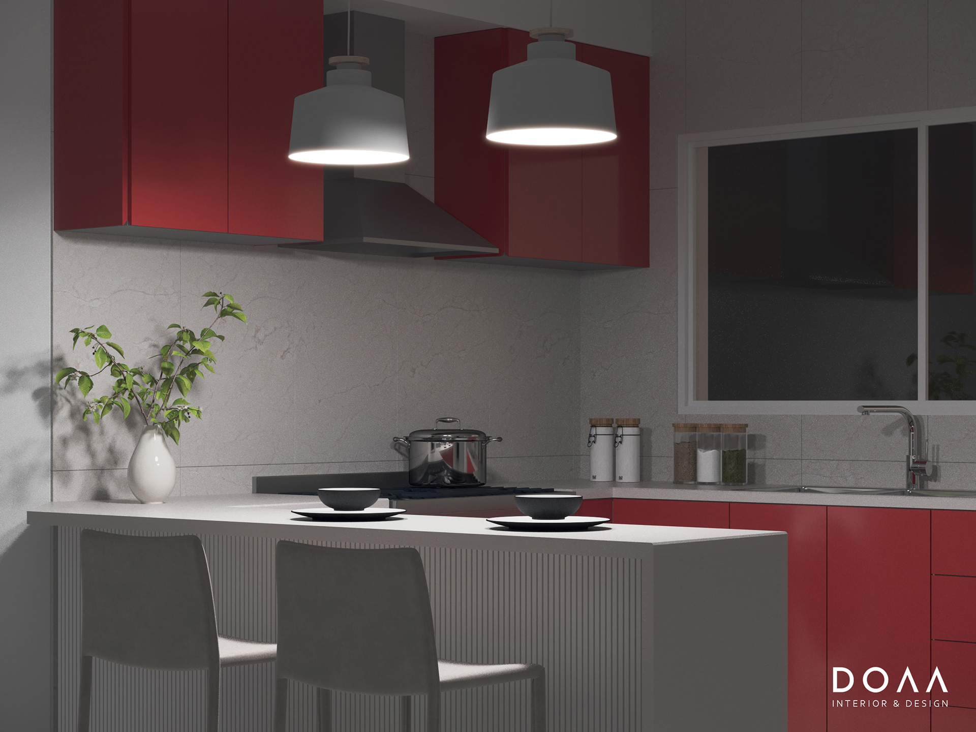 Modern Family Living, Dining & Kitchen-5