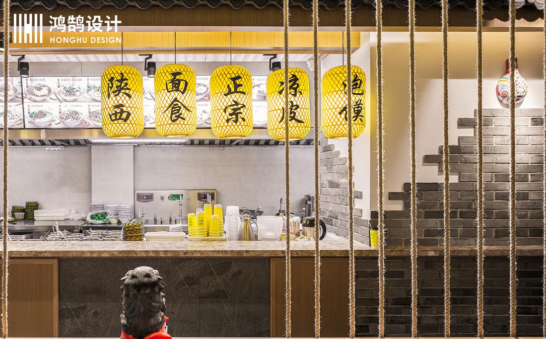 鸿鹄设计丨中餐厅丨【第一客】翠竹店新装来袭！网红陕西美-8