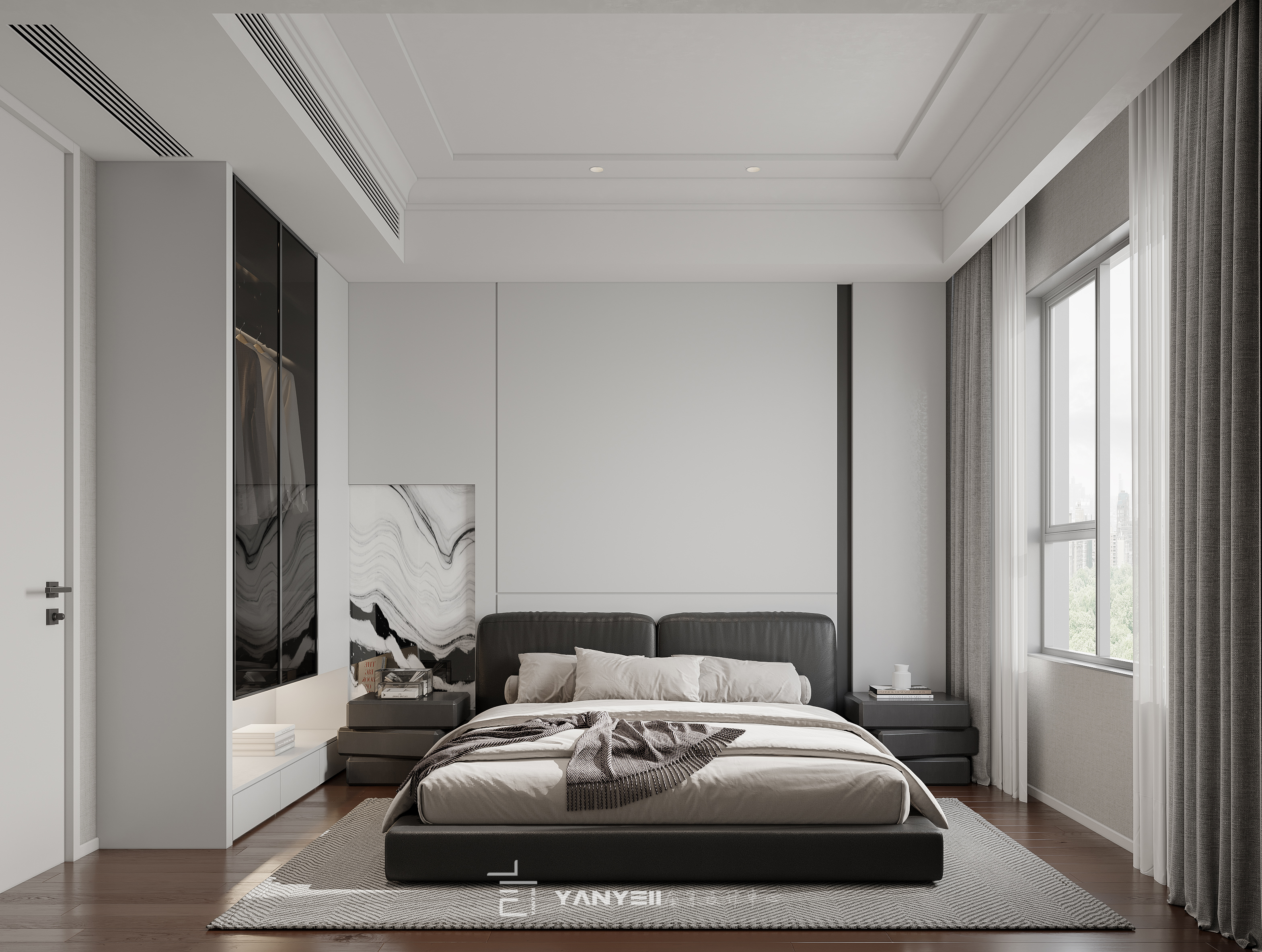 杭州现代极简黑白灰案例丨中国杭州-14