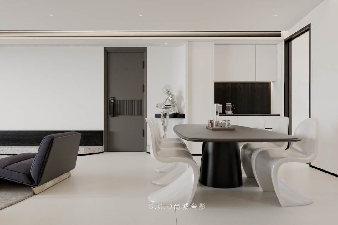 新丰·壹号院 138㎡纯白之家丨尚城舍影建筑装饰设计-34