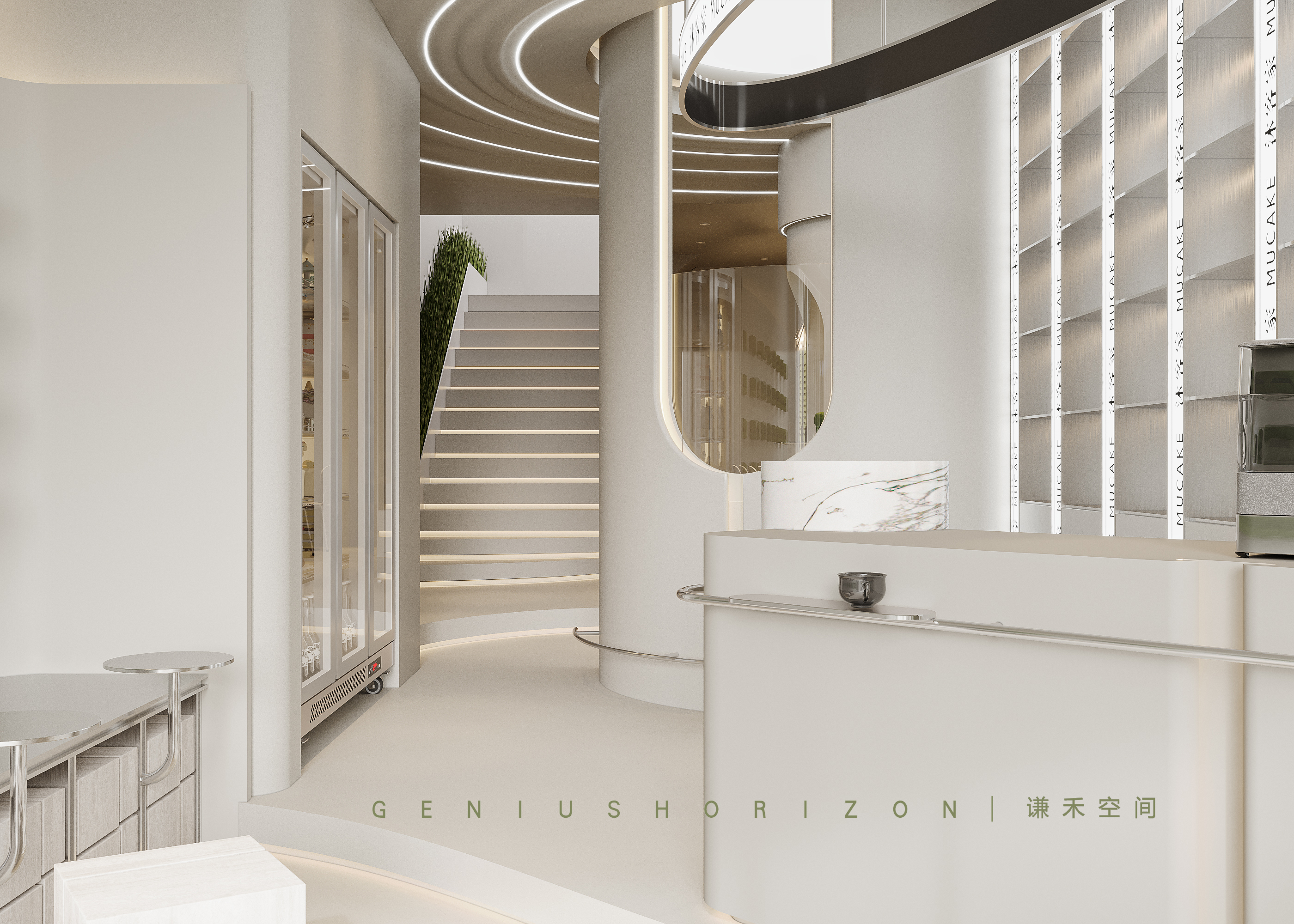 现代蛋糕店效果表现丨谦禾空间设计事务所-14