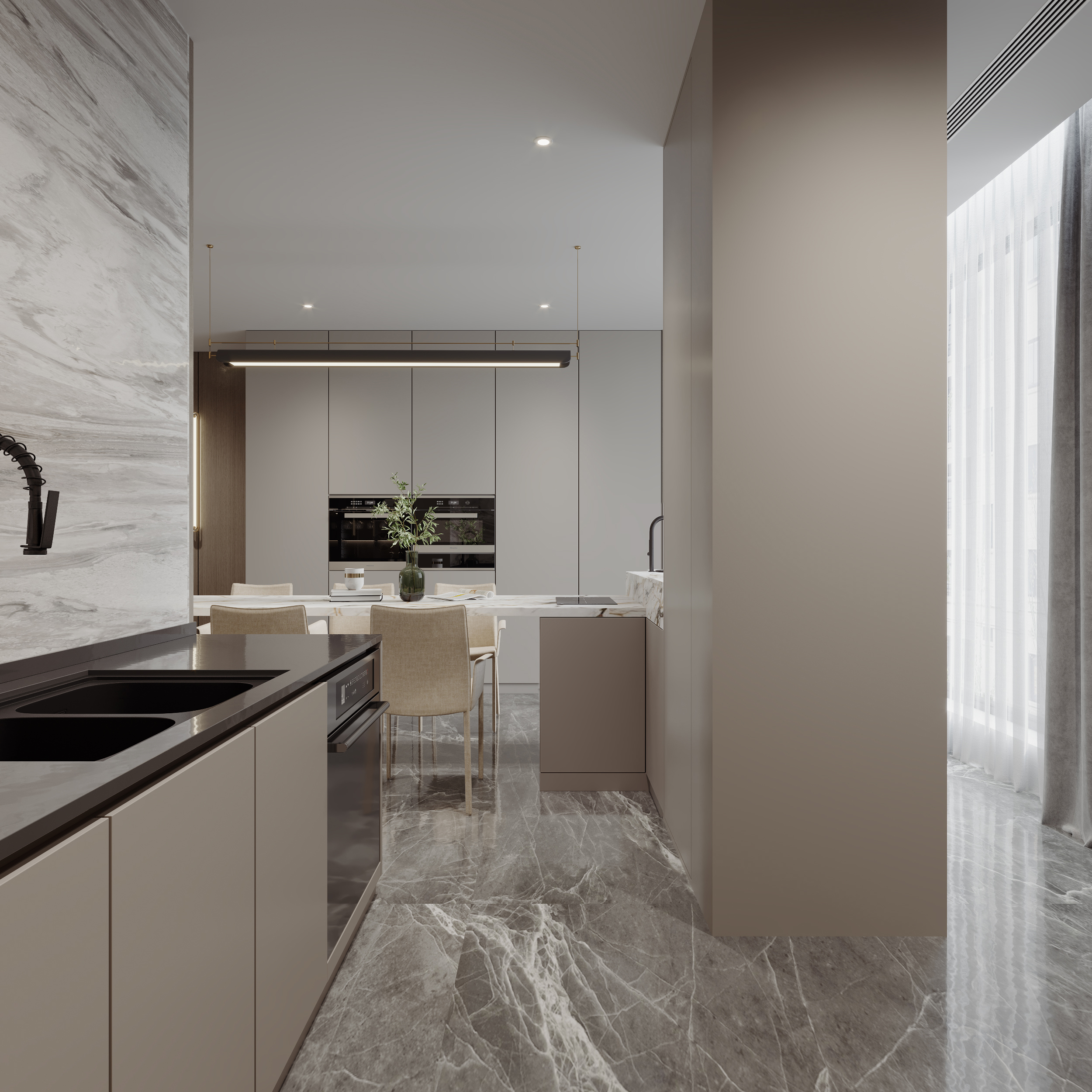 R.H 空间设计--现代轻奢风格-8