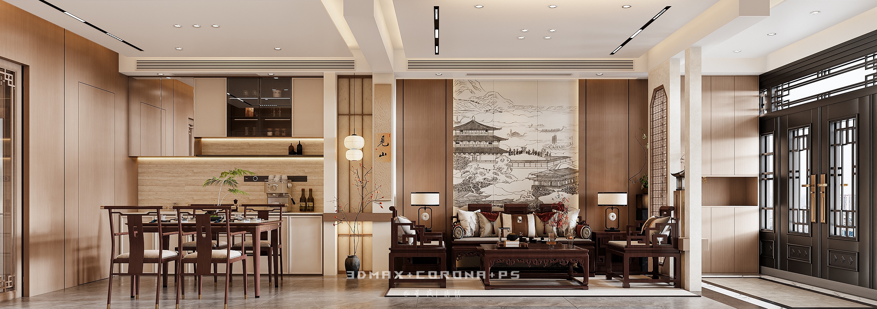 墨韵入墙,新骨承古 · 当代中式居-3