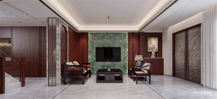 大墨空间 · 中海天玺 345m² 复式【新·中式】全案项目丨中国赣州丨赣州.大墨空间全案中心-24