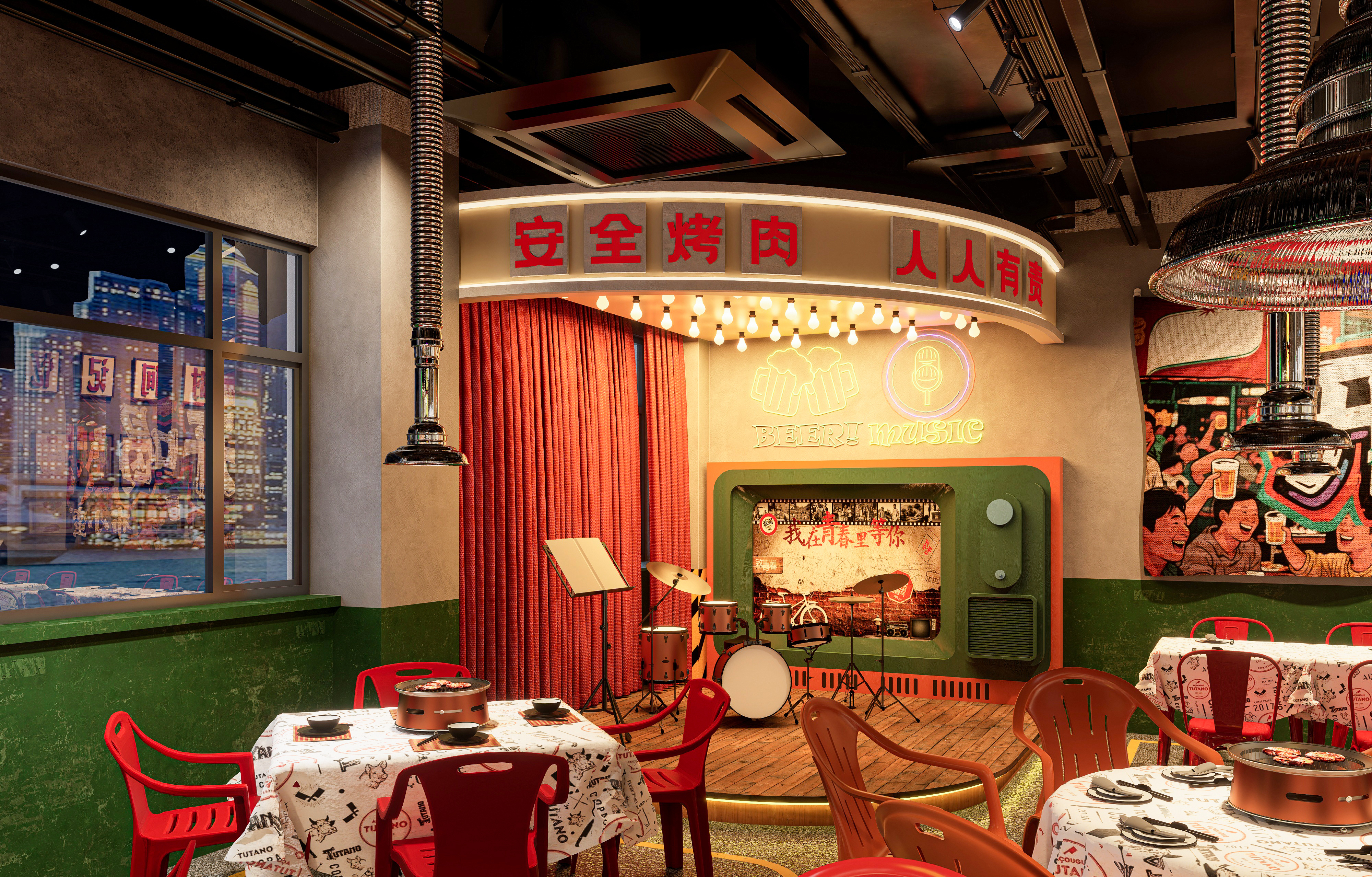 布小蛮烤肉大排档丨中国秦皇岛丨哈尔滨汇象创意设计有限公司-12