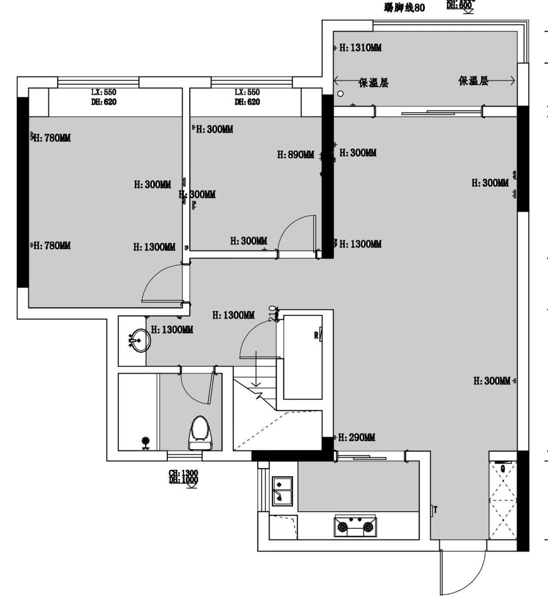 韩式简约 160㎡复式 | LDK 布局++ 超大主卧套间,浪漫实用兼得!-52