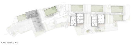 Pierres, Pavés, Bouleaux – 31 logements en bois dans un jardin / Triel-sur-Seine – Virtuel-11