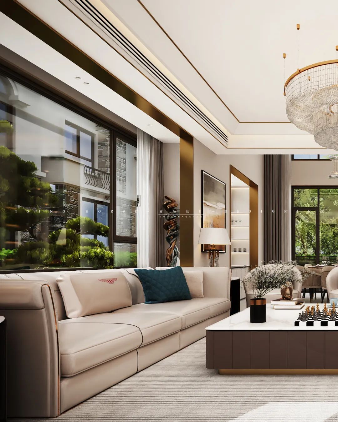 绿地国际生态城意式轻奢别墅丨陈哲梧设计团队-14