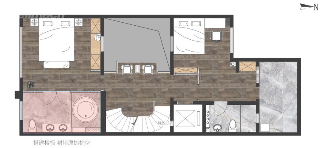 红木家具引导的空间重构,解锁 180㎡联排别墅中式生活-42