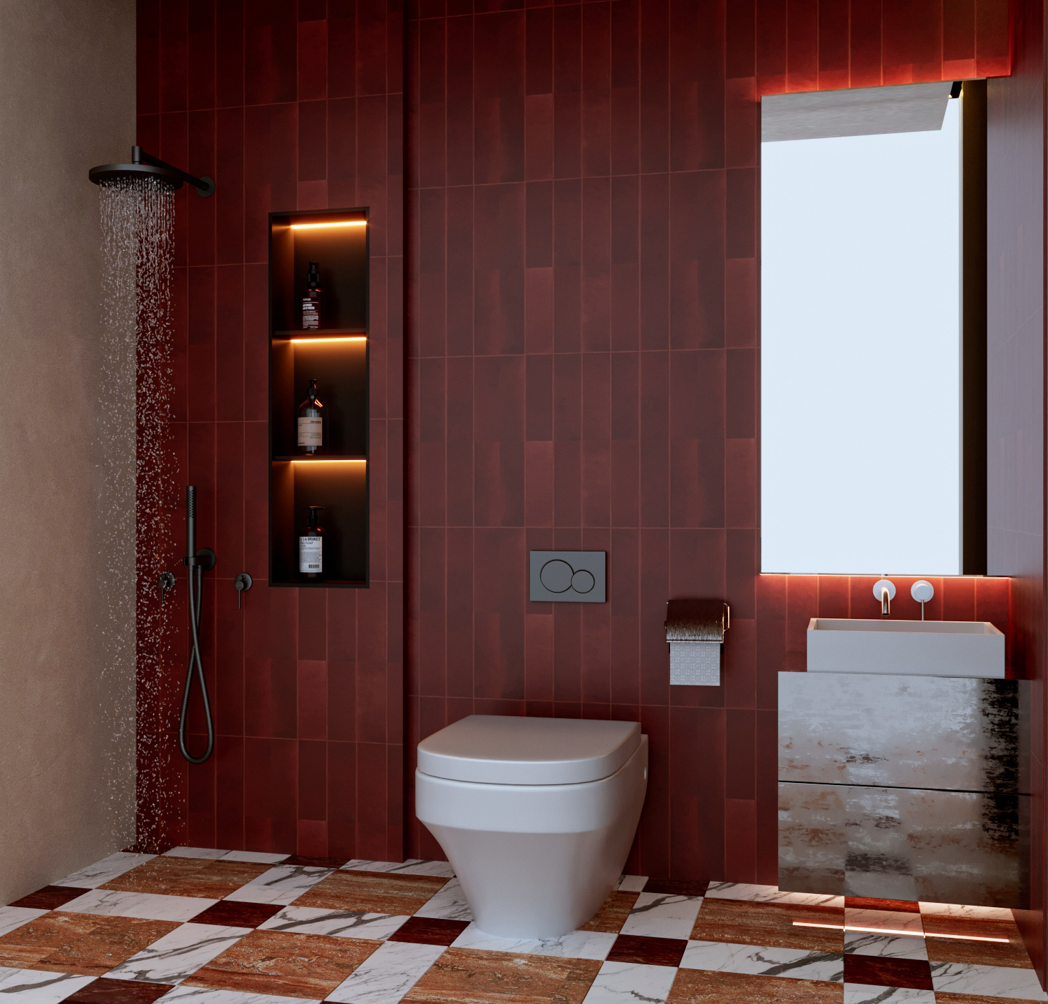 现代住宅起居与餐厅空间设计丨沙特阿拉伯-10